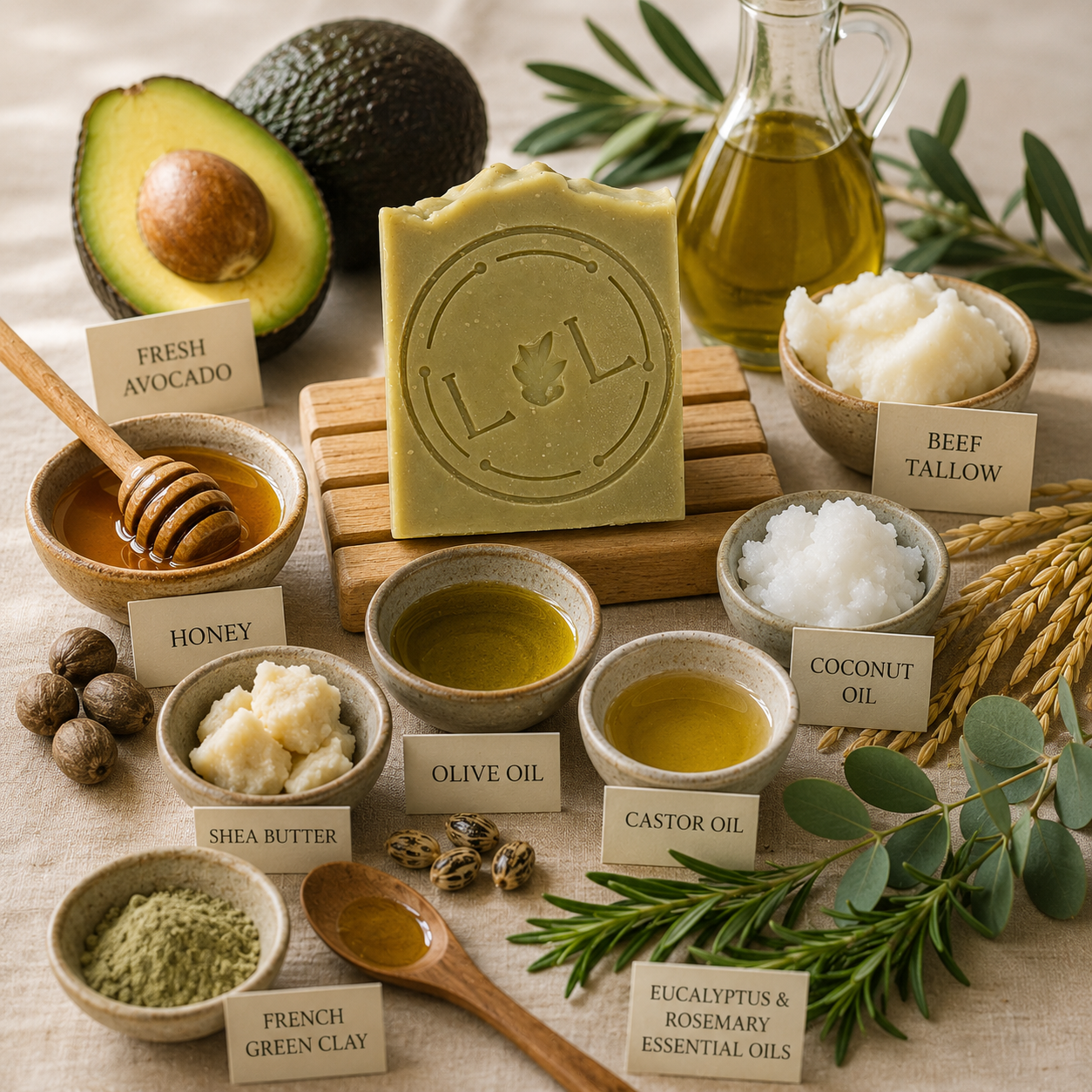 Avocado & Honey Bath Bar
